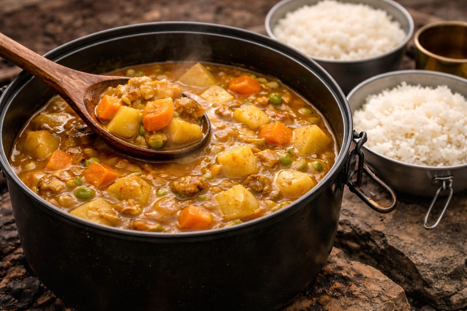 親子で飯盒炊飯カレーライスづくり体験
